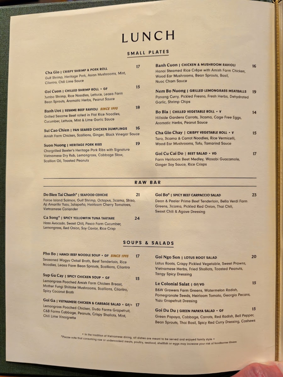 Menu Le Colonial Naples-1