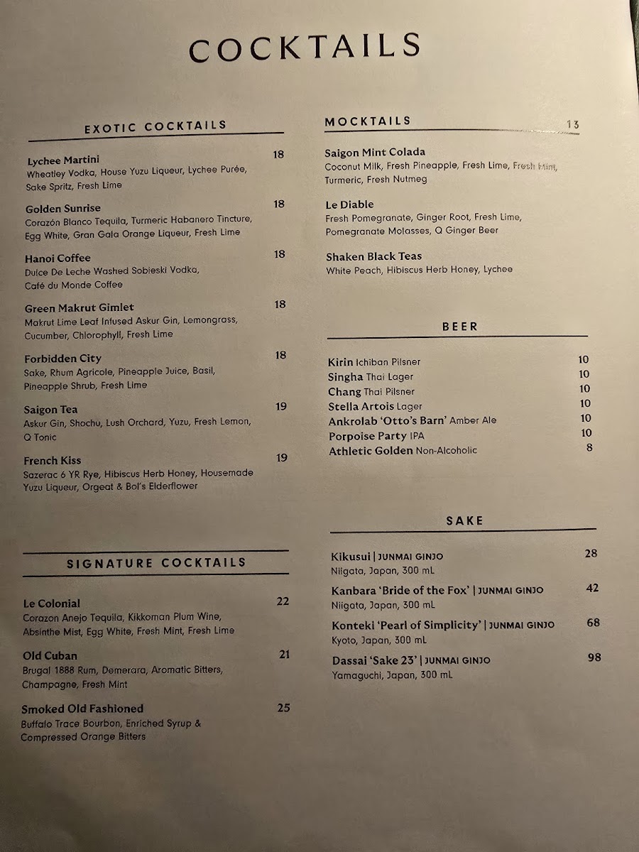 Menu Le Colonial Naples-10