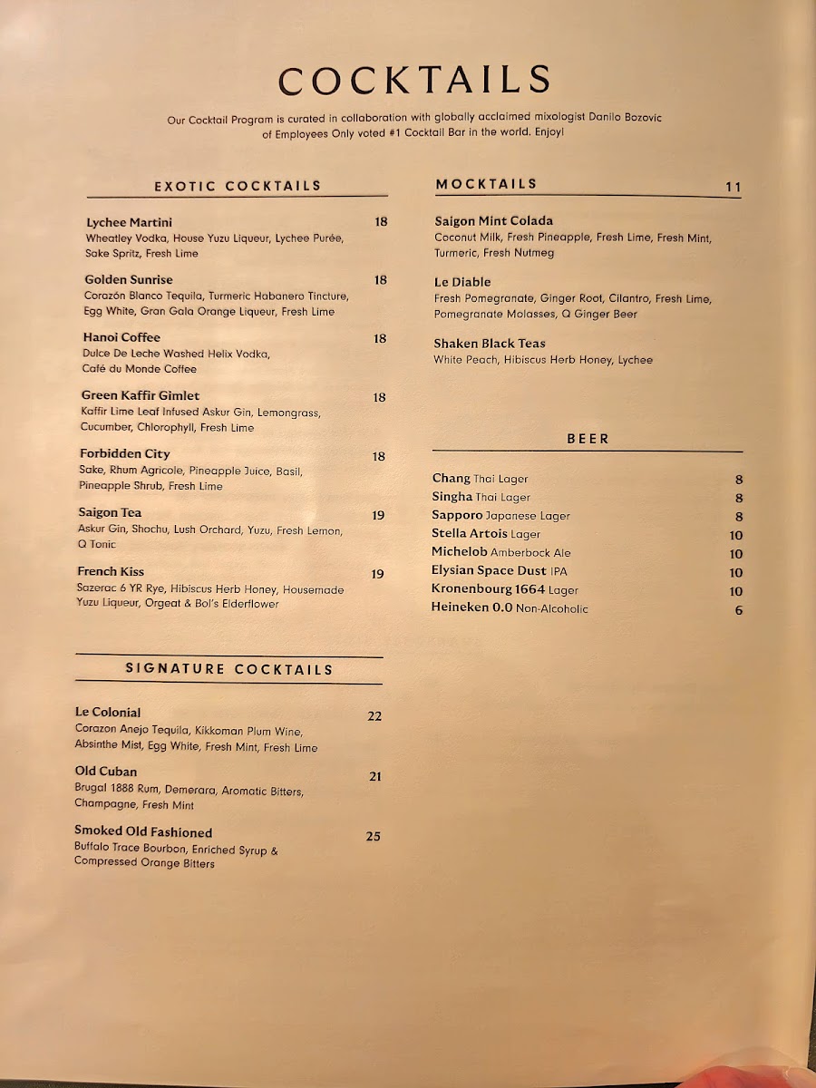 Menu Le Colonial Naples-2